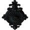 Ekena Millwork Quentin Ceiling Medallion, Hand-Painted Black Pearl, 23 1/2"W x 12 1/4"H x 1 1/2"P CM23RO1BPS - alternate 4